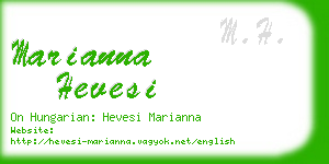 marianna hevesi business card